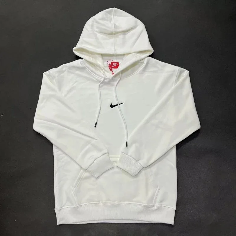Nike White Swoosh Hoodie