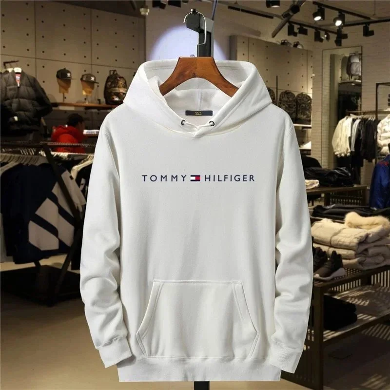 Tommy Hilfiger White Classic Logo Hoodie