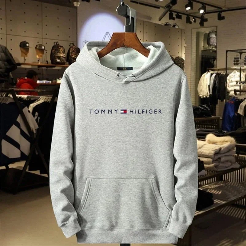 Tommy Hilfiger Classic Logo Grey Hoodie