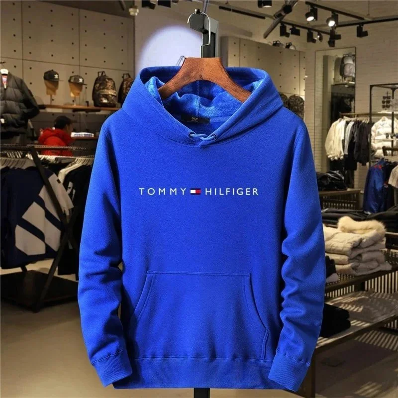 Tommy Hilfiger宝蓝色连帽卫衣