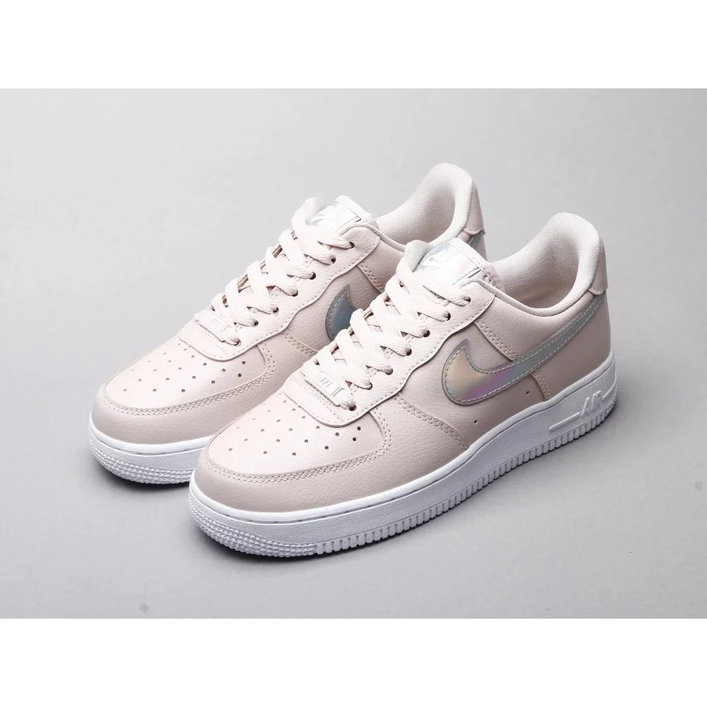 Nike Air Force 1 Holographic Swoosh Light Bone Sneakers