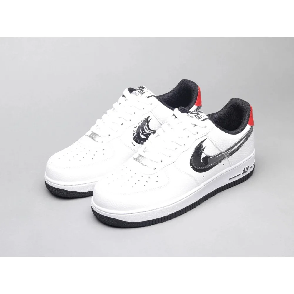 Nike Air Force 1 White/Black Red Sneakers