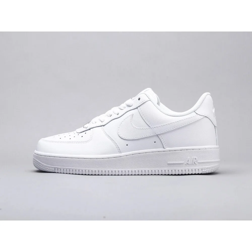 Nike Nike Air Force 1 White Leather Sneakers White - 1