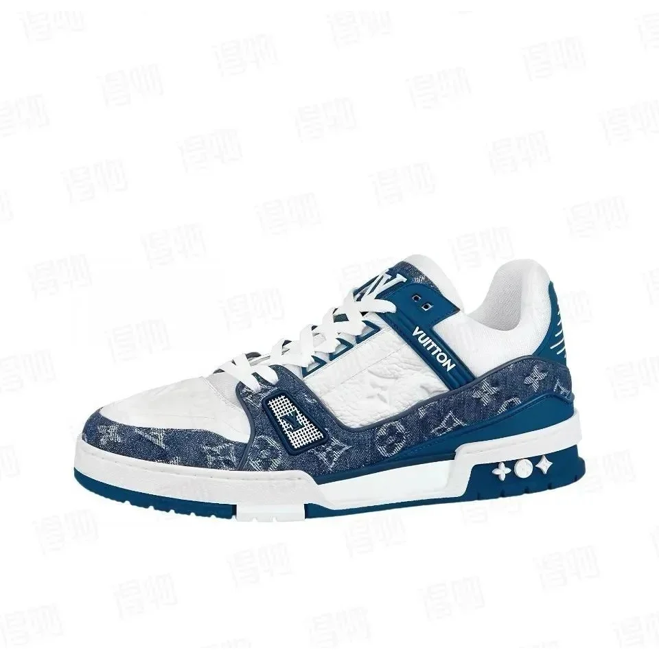 Louis Vuitton LV Trainer Blue Denim Sneakers