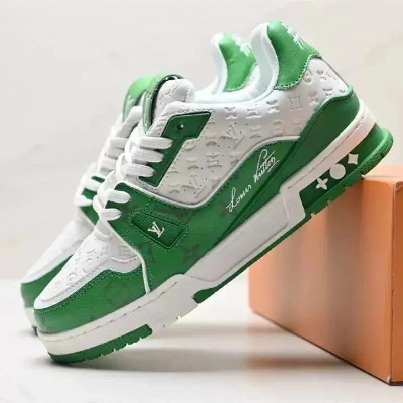 Louis Vuitton LV Trainer White/Green Sneakers