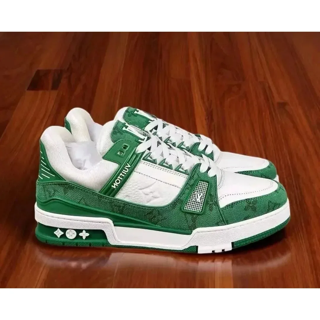 Louis Vuitton LV Trainer White/Green Sneakers