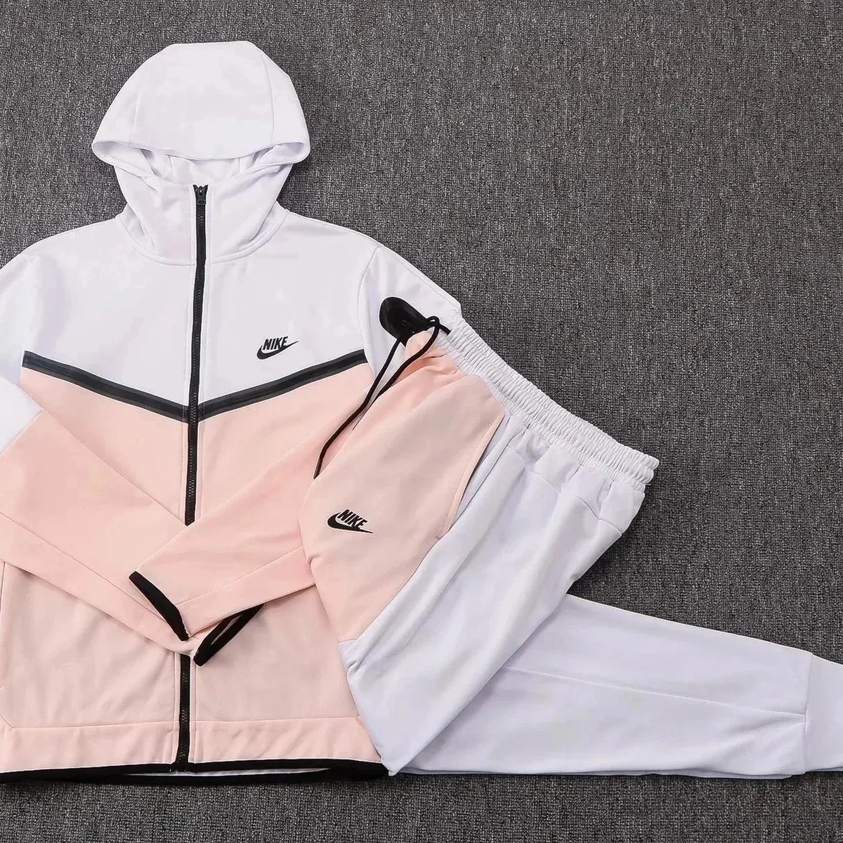 Nike Tech Fleece Pink/White Tracksuit Set