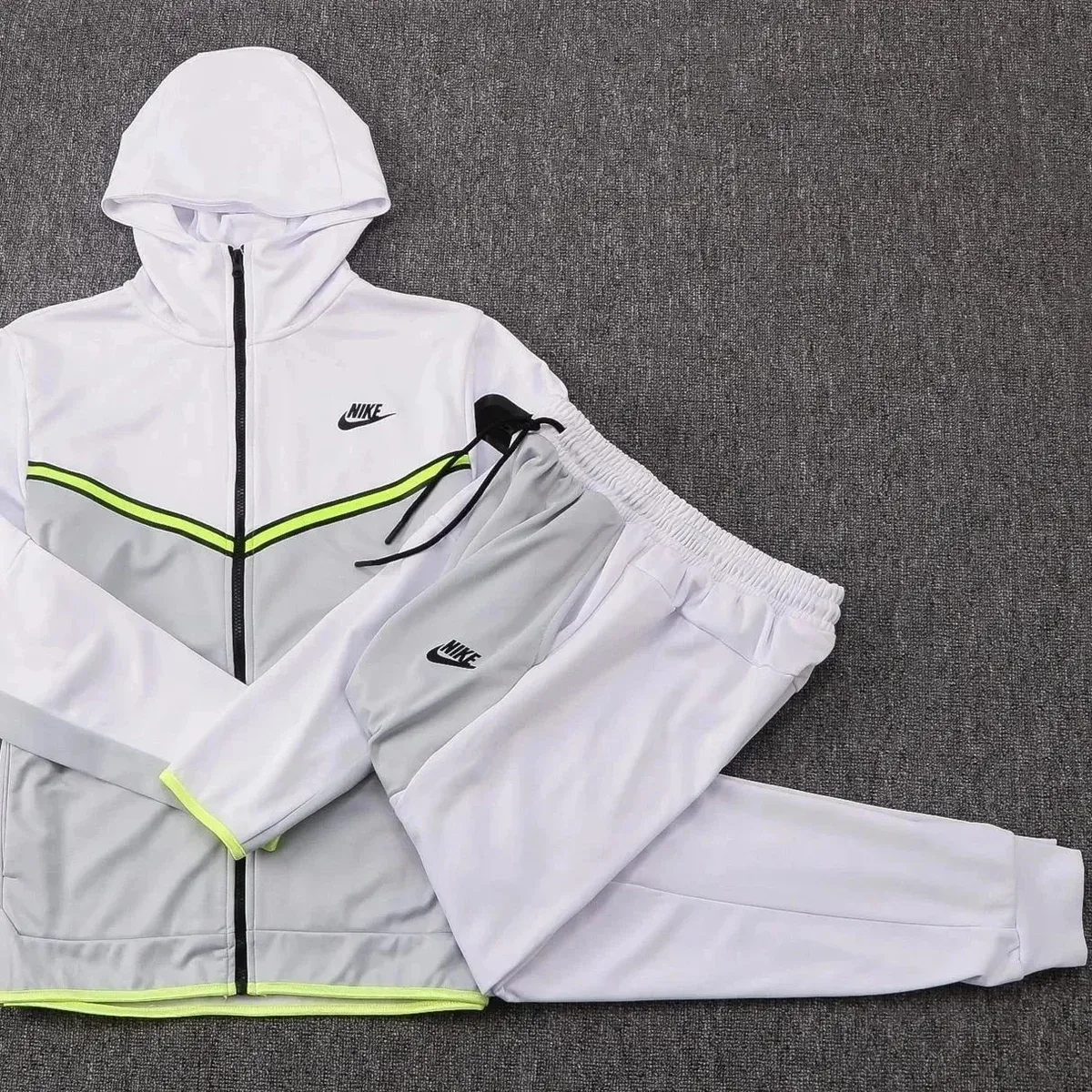 Nike Air Force 1 White/Grey/Neon Green Tracksuit