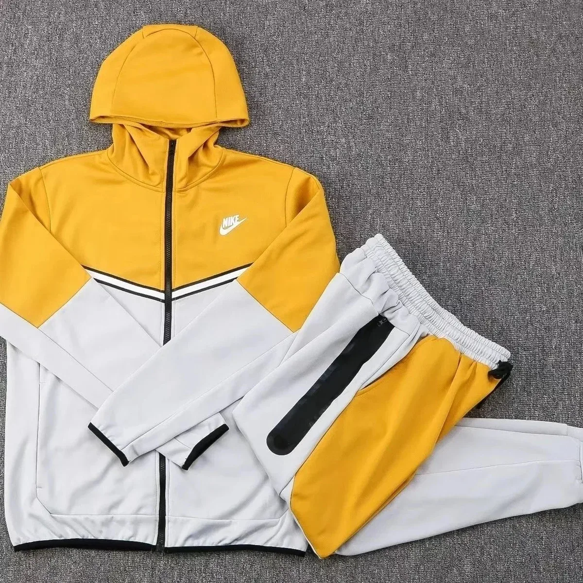 Nike Air Force 1 Yellow & White Tracksuit Set