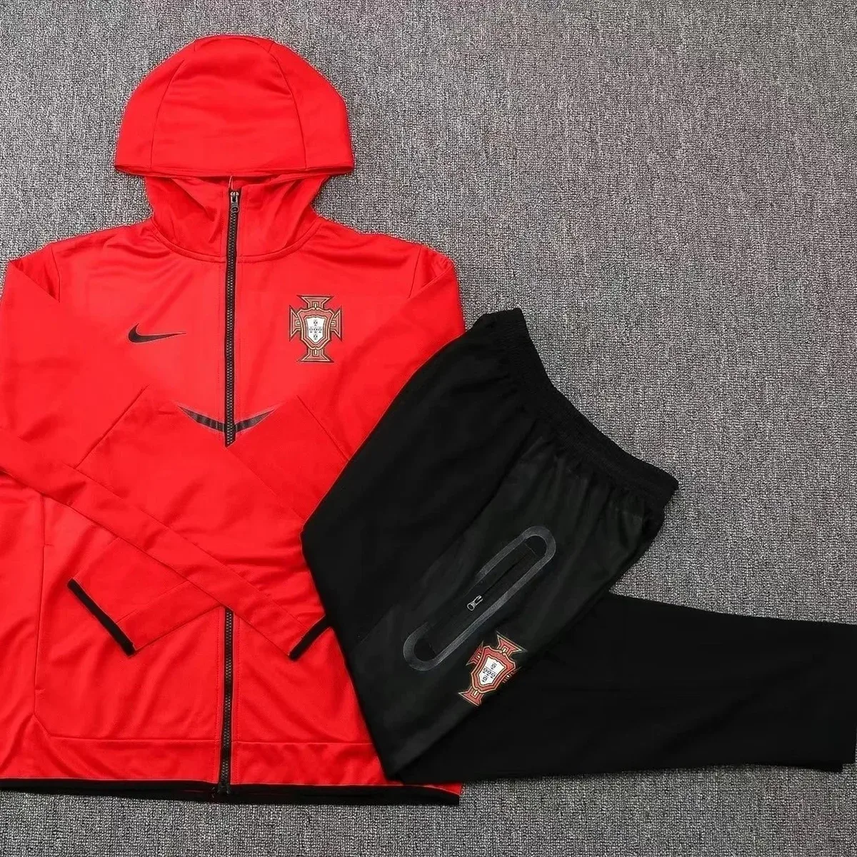 Nike Portugal Red & Black Tracksuit Set