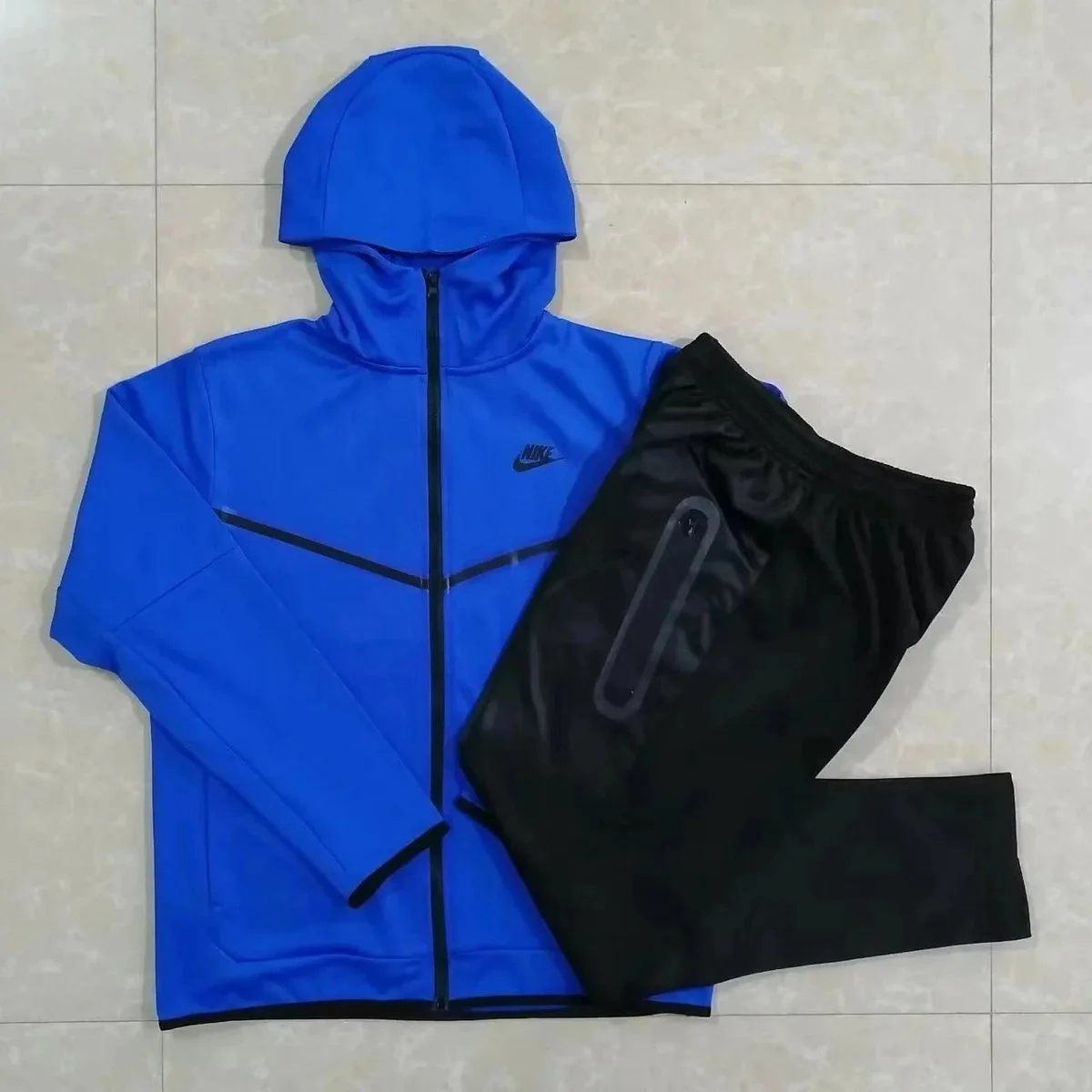 Nike Air Tech Fleece Blue & Black Tracksuit