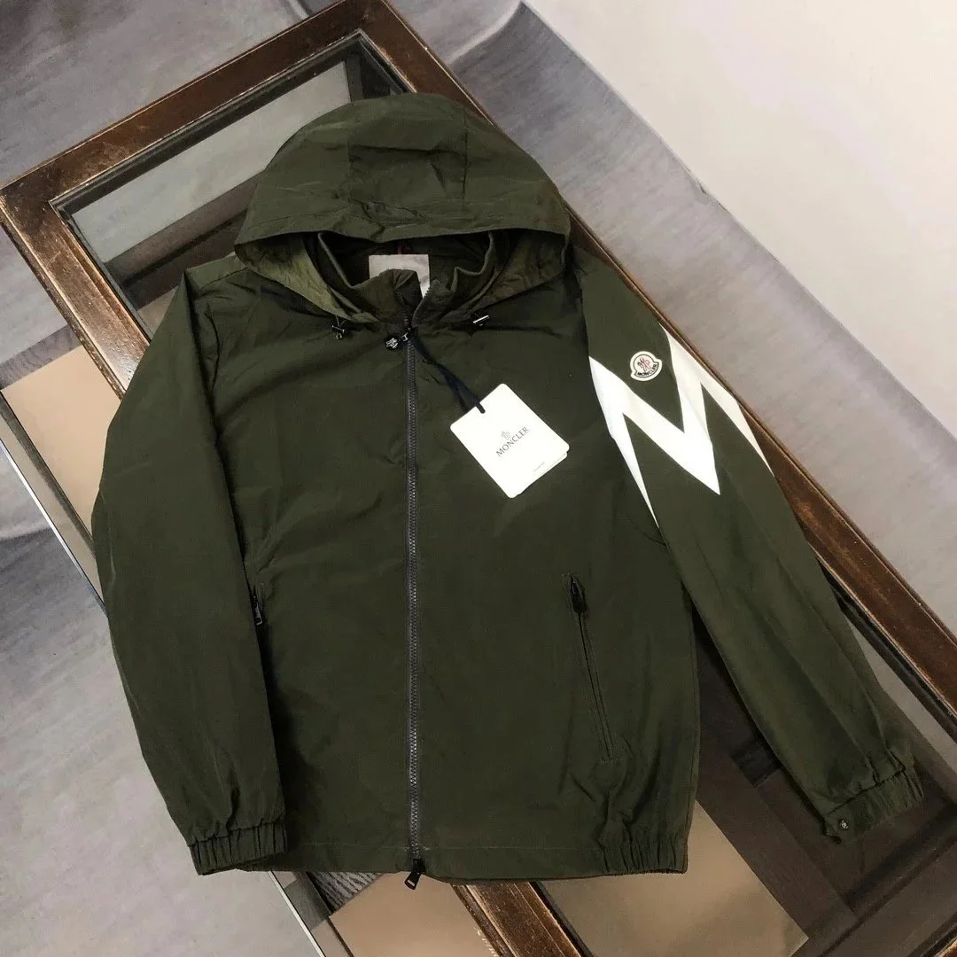 Moncler Olive Green Logo Jacket