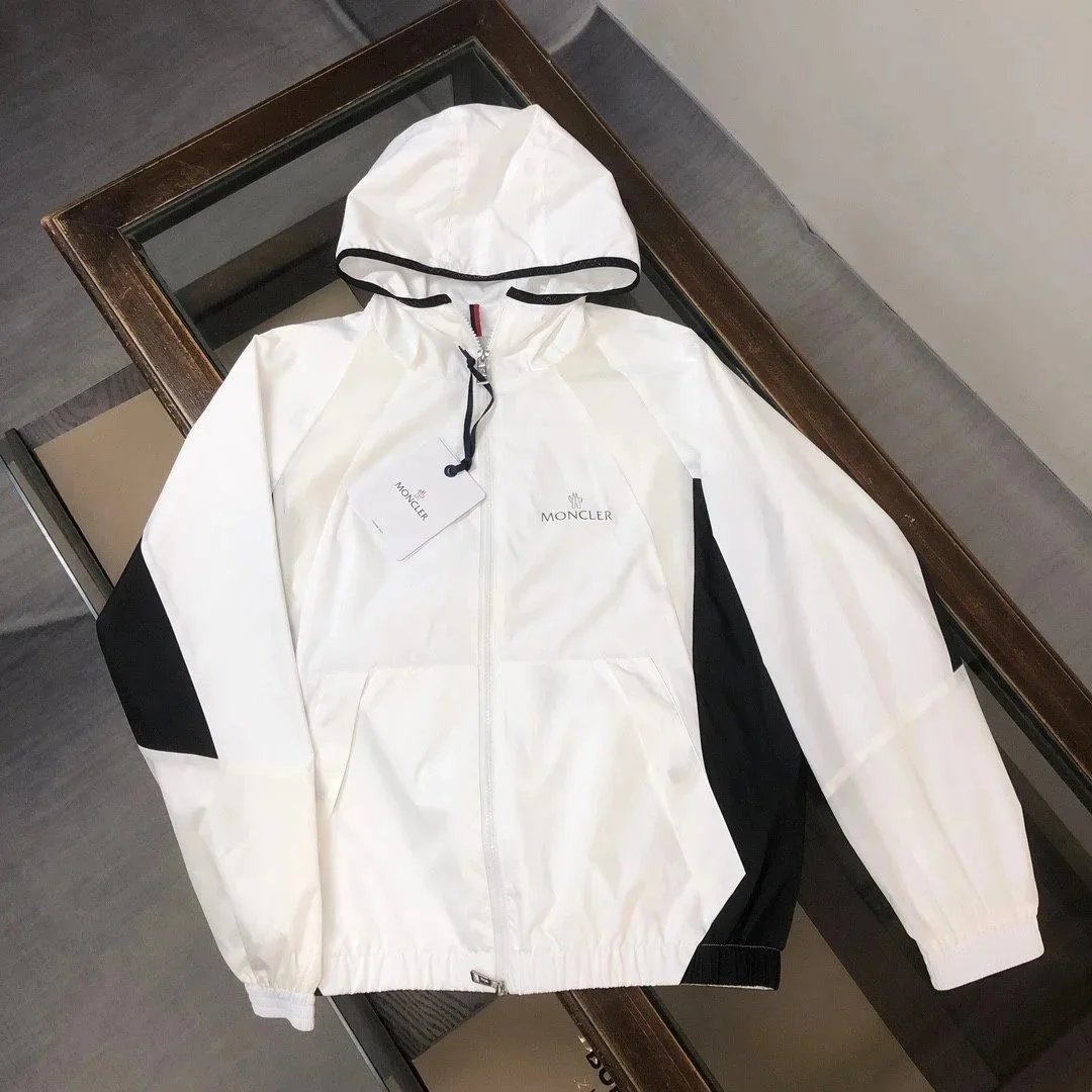 Moncler White & Black Windbreaker Jacket