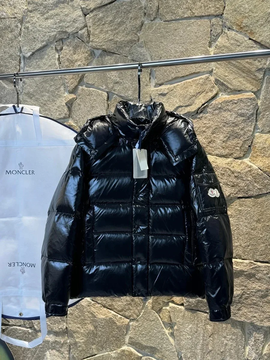 Moncler Black Glossy Puffer Jacket