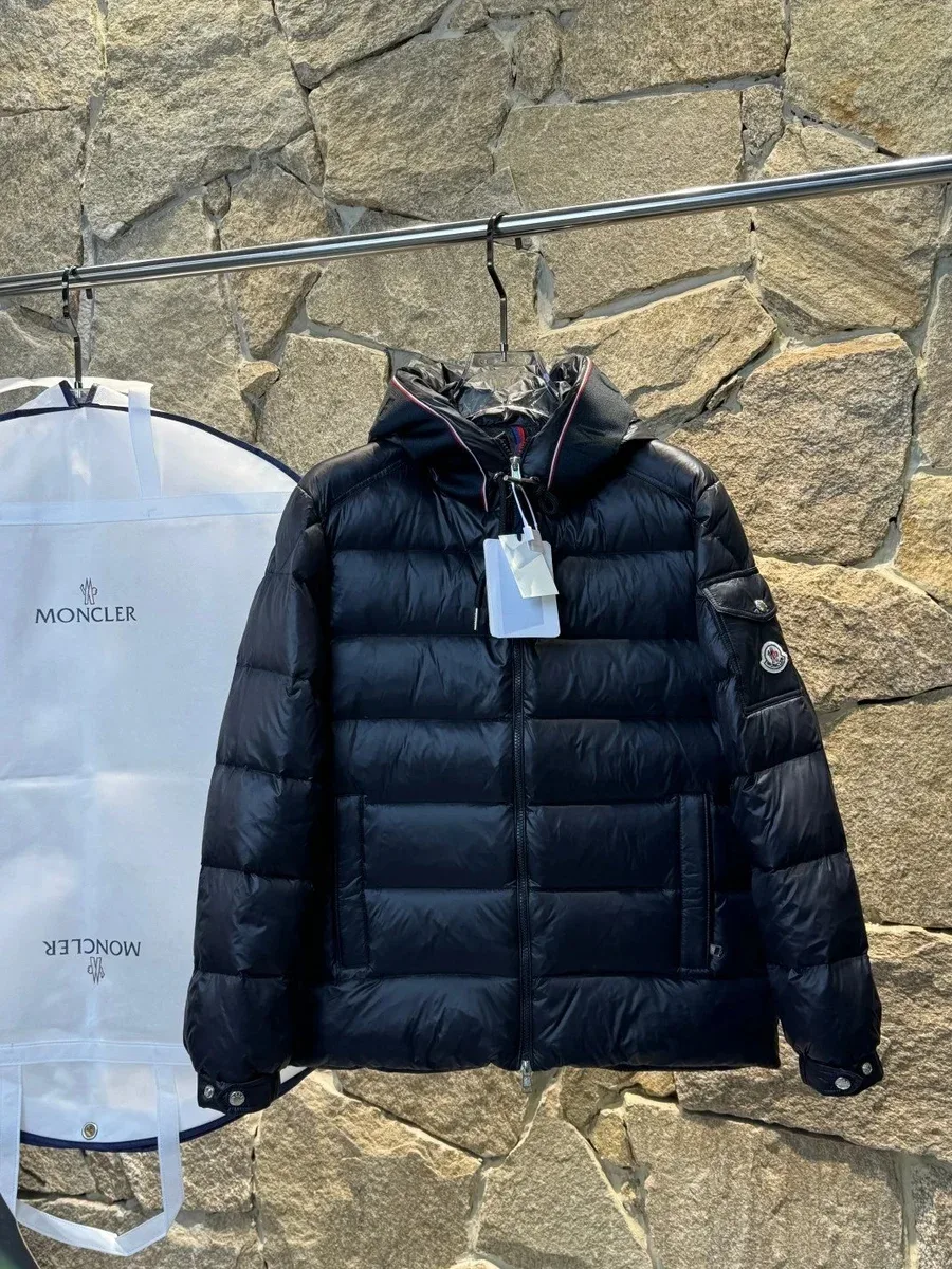 Moncler Black Hooded Down Jacket