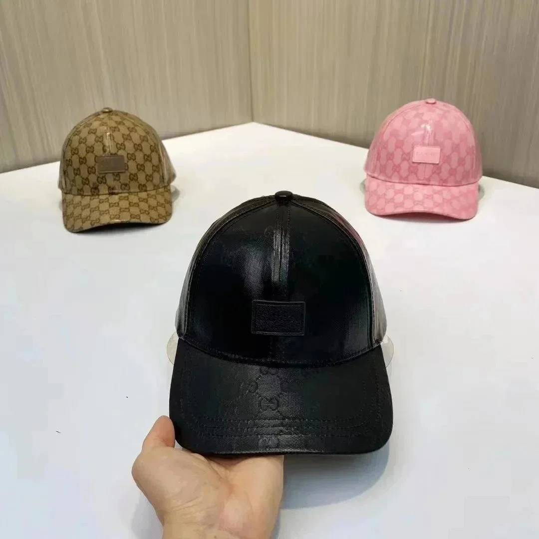 Gucci GG Monogram Leather Cap Black