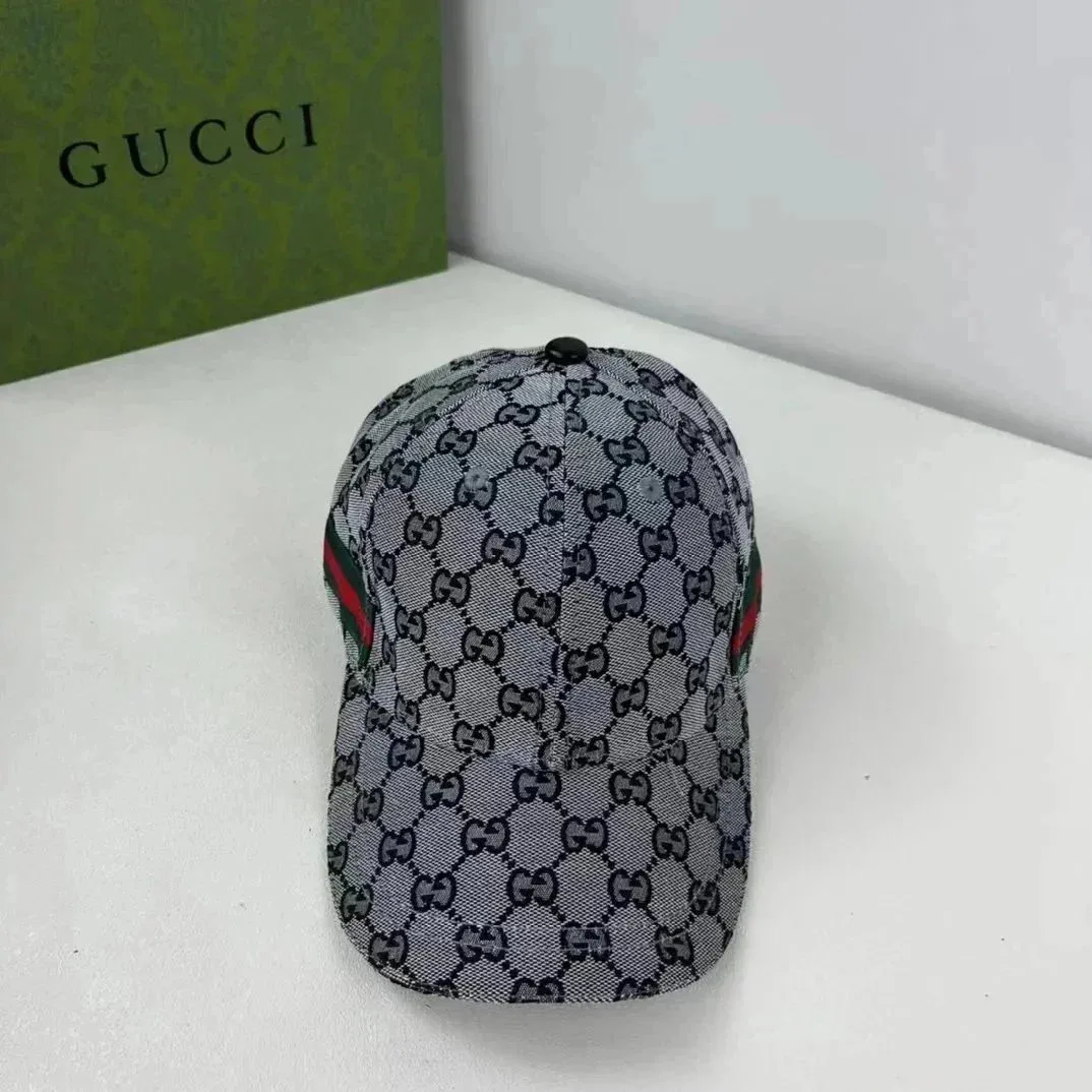 Gucci GG Monogram Cap Navy Blue