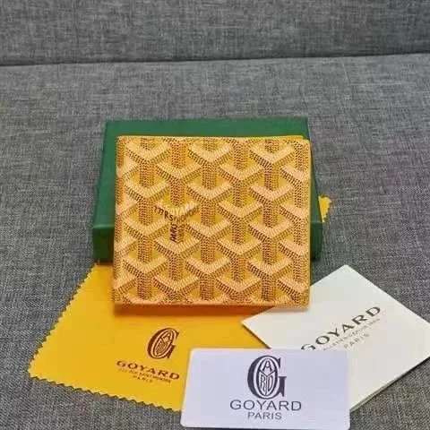 Goyard Goyardine Yellow Leather Wallet