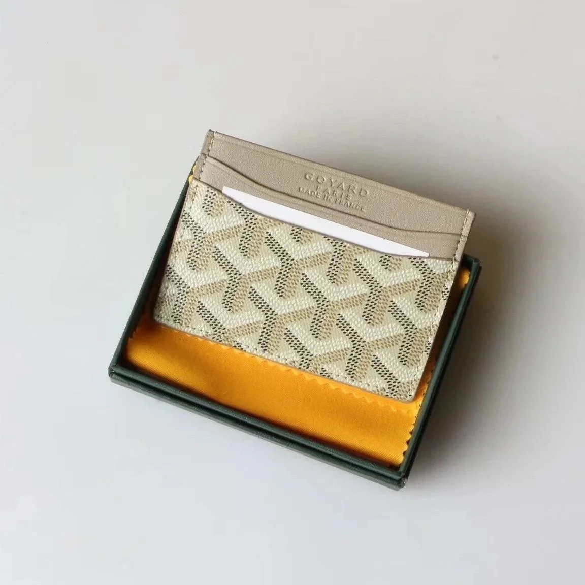 Goyard Card Holder Beige Monogram Wallet