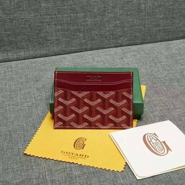 Goyard Card Holder Goyardine Red