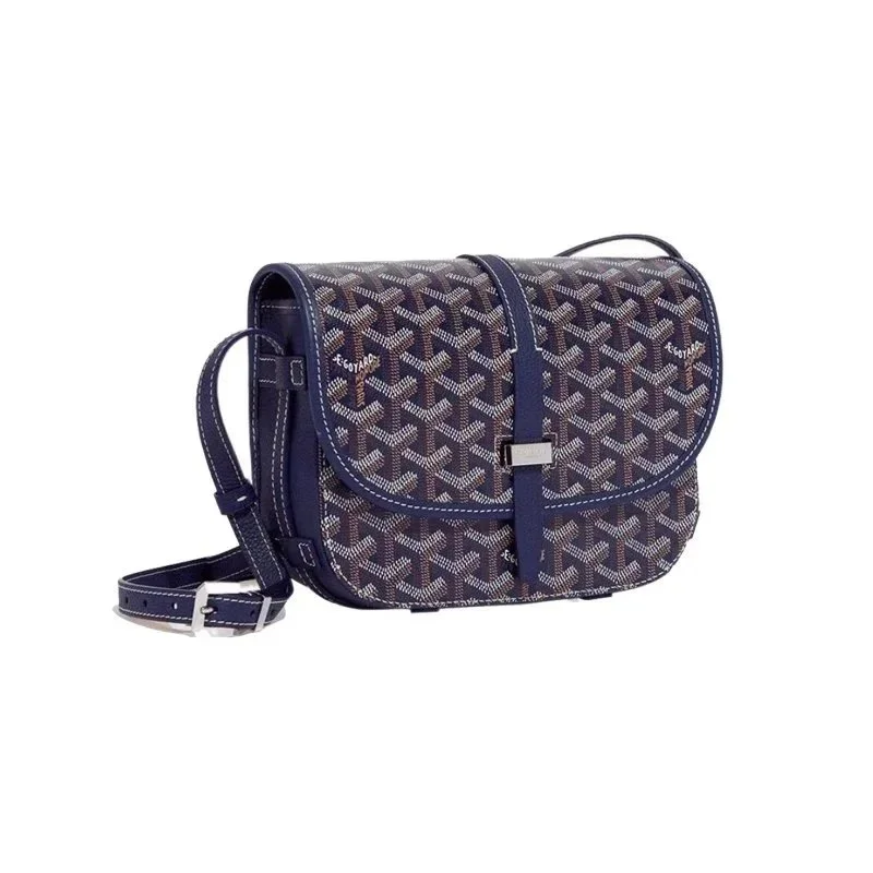Goyard YARD Small Satchel Navy Blue Crosshatch