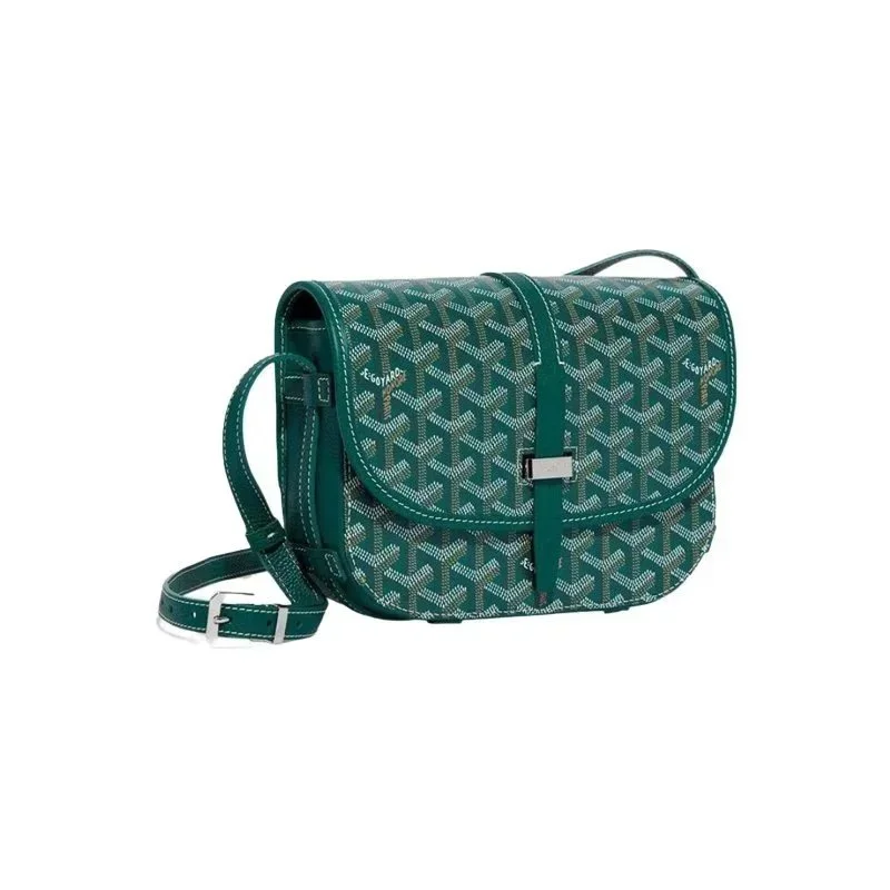 Goyard YARD Green Crosshatch Satchel
