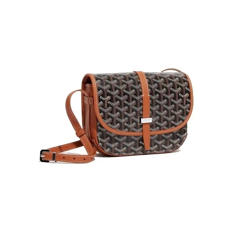 Goyard YARD Small Satchel Brown Leather Crossbody Bag