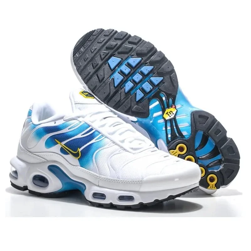 Nike Air Max Plus White Blue Yellow Sneakers