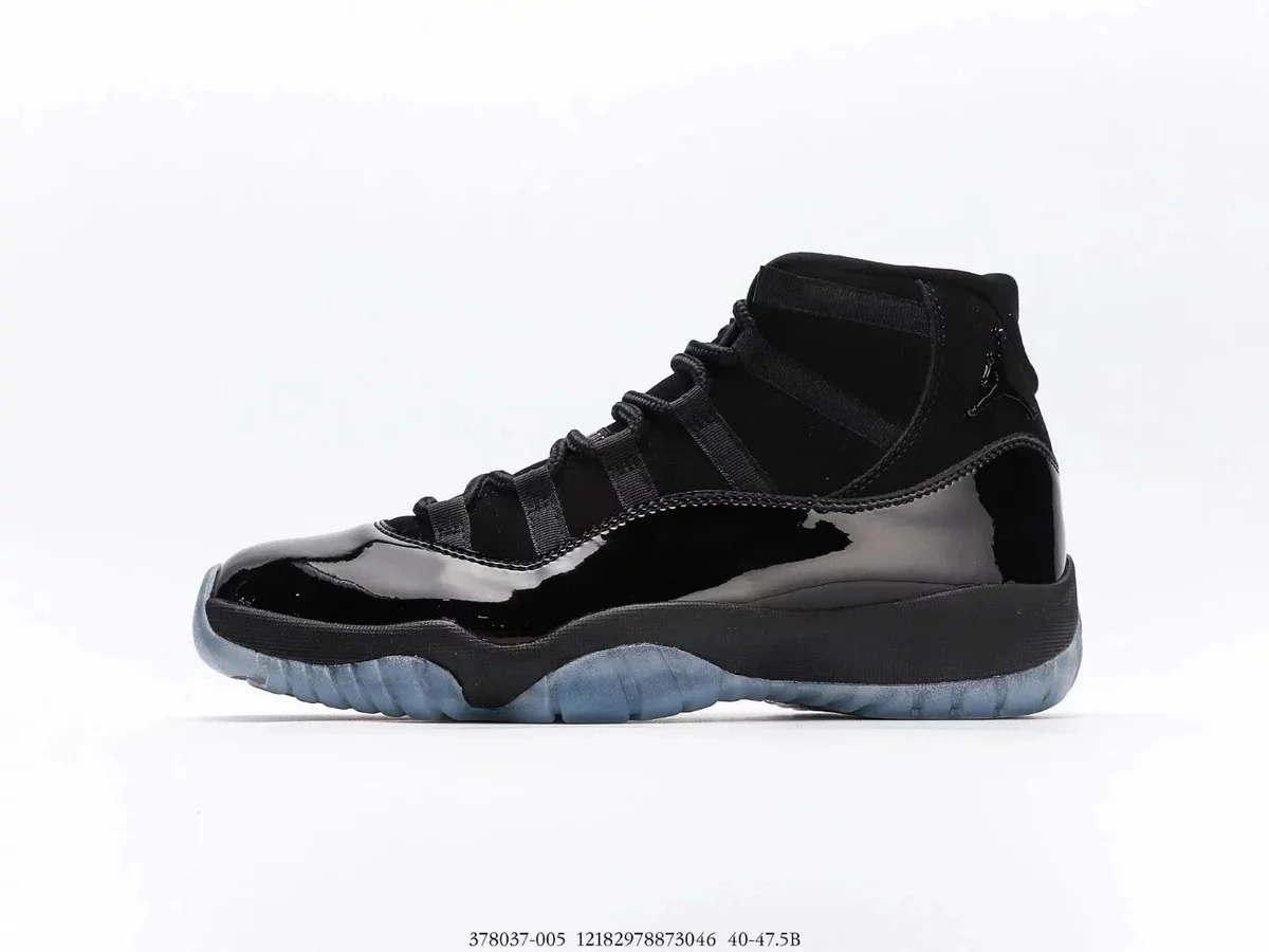 Nike Air Jordan 11 Black Tongue Sneakers