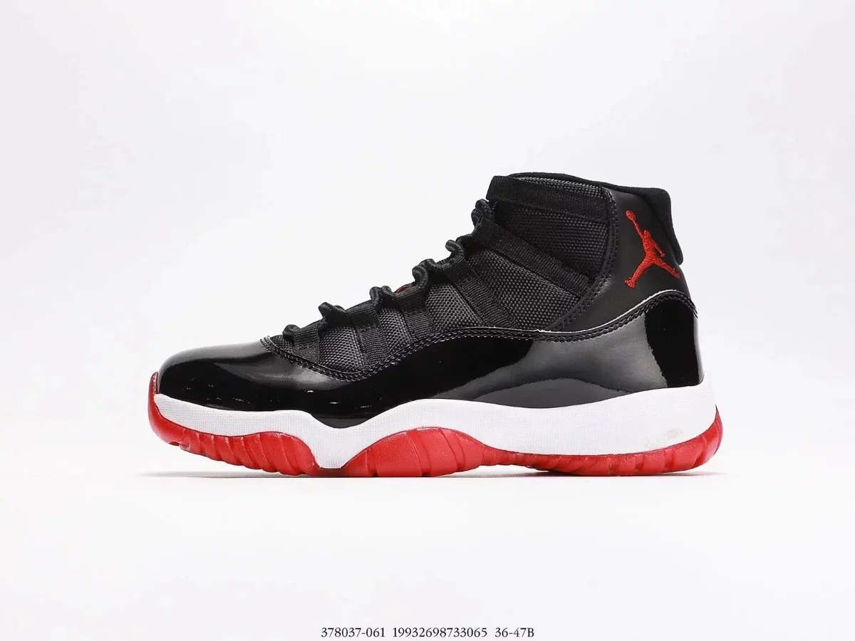 Nike Air Jordan 11 Black/Red High Top Sneakers