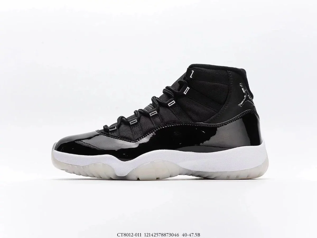 Nike Air Jordan 11 Black/White High Top Sneakers
