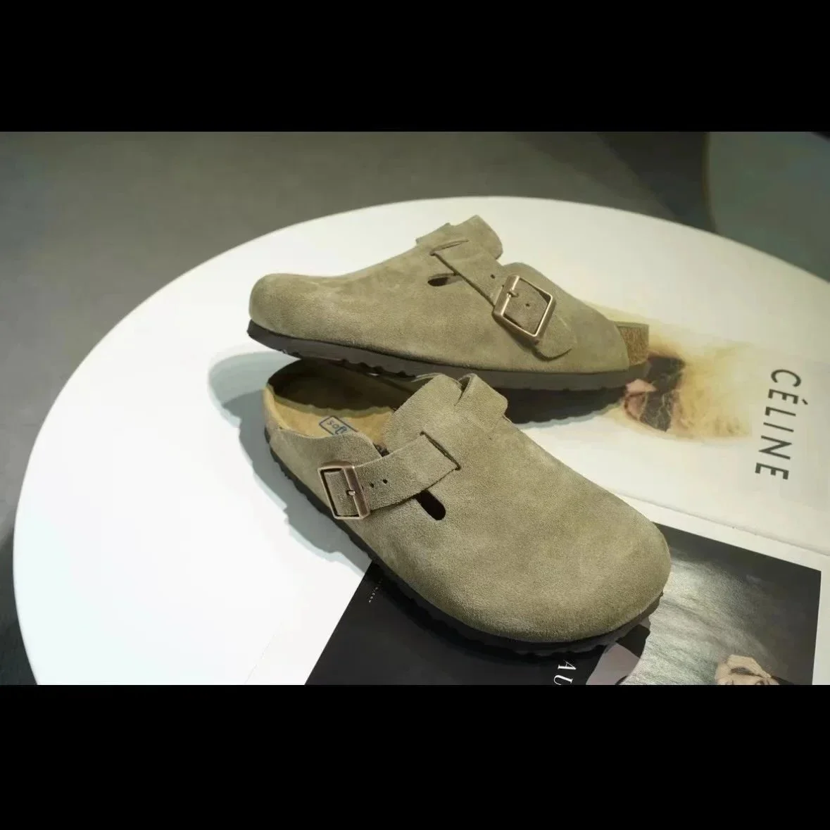 Birkenstock Arizona Grey Green Sandals