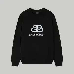 Balenciaga Triple Black Logo Crewneck Sweatshirt