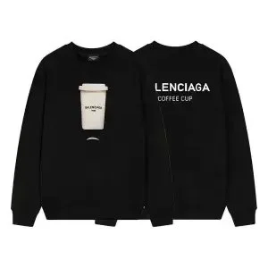 Balenciaga Lenciaga Coffee Cup Black Sweater