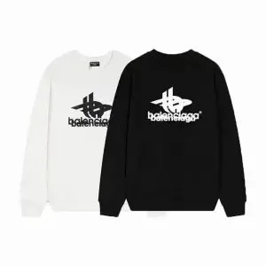 Balenciaga Black/White Logo Crewneck Sweatshirt