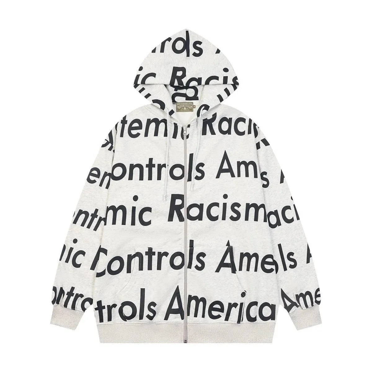 Unisex Hoodie 'Systemic Racism' Zip-Up Sweatshirt