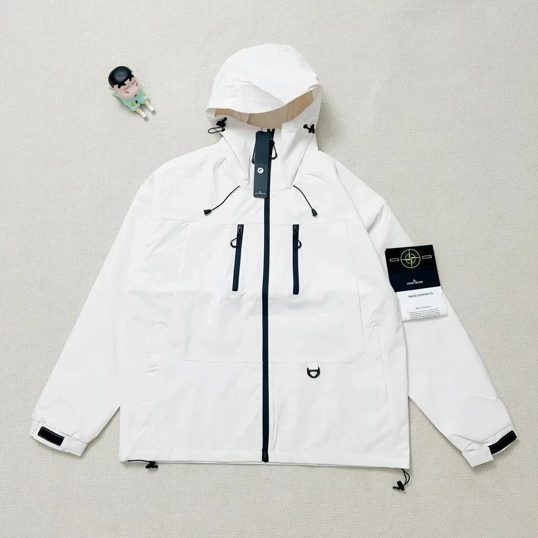 Stone Island 68-15 White Hooded Jacket