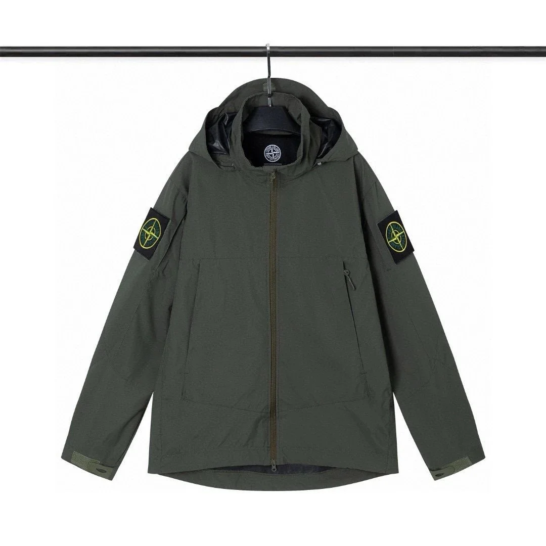 Stone Island 68-15 Olive Green Hooded Jacket