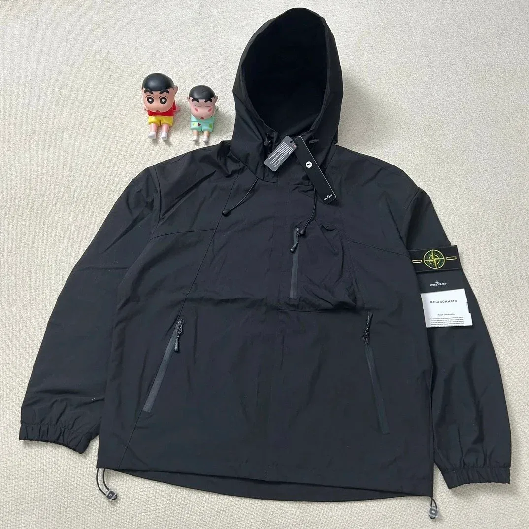 Stone Island Shadow Project Raso Gommato Black Jacket