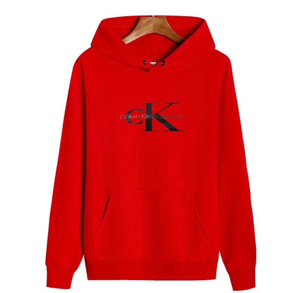 Calvin Klein Red CK Logo Hoodie