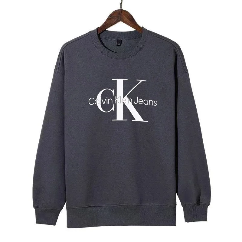 Calvin Klein Jeans CK Logo Hoodie in Dark Grey