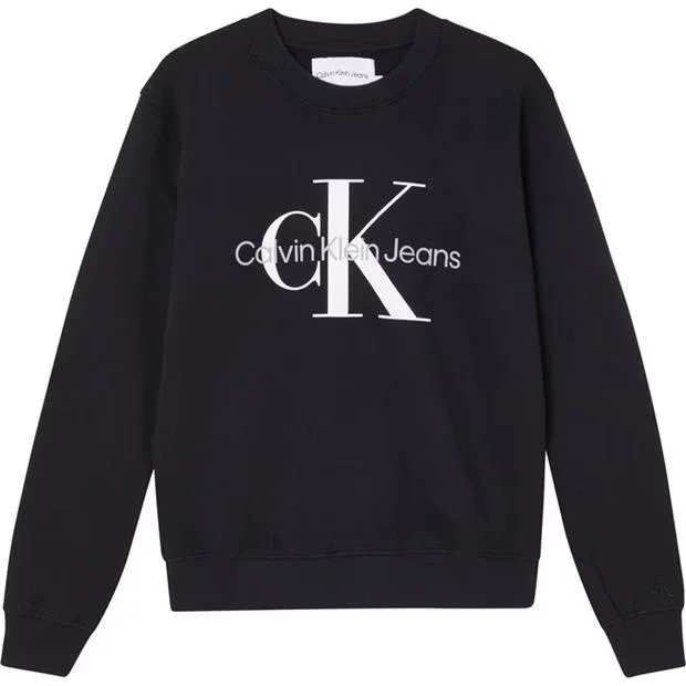 Calvin Klein Jeans Monogram Crewneck Sweatshirt Black