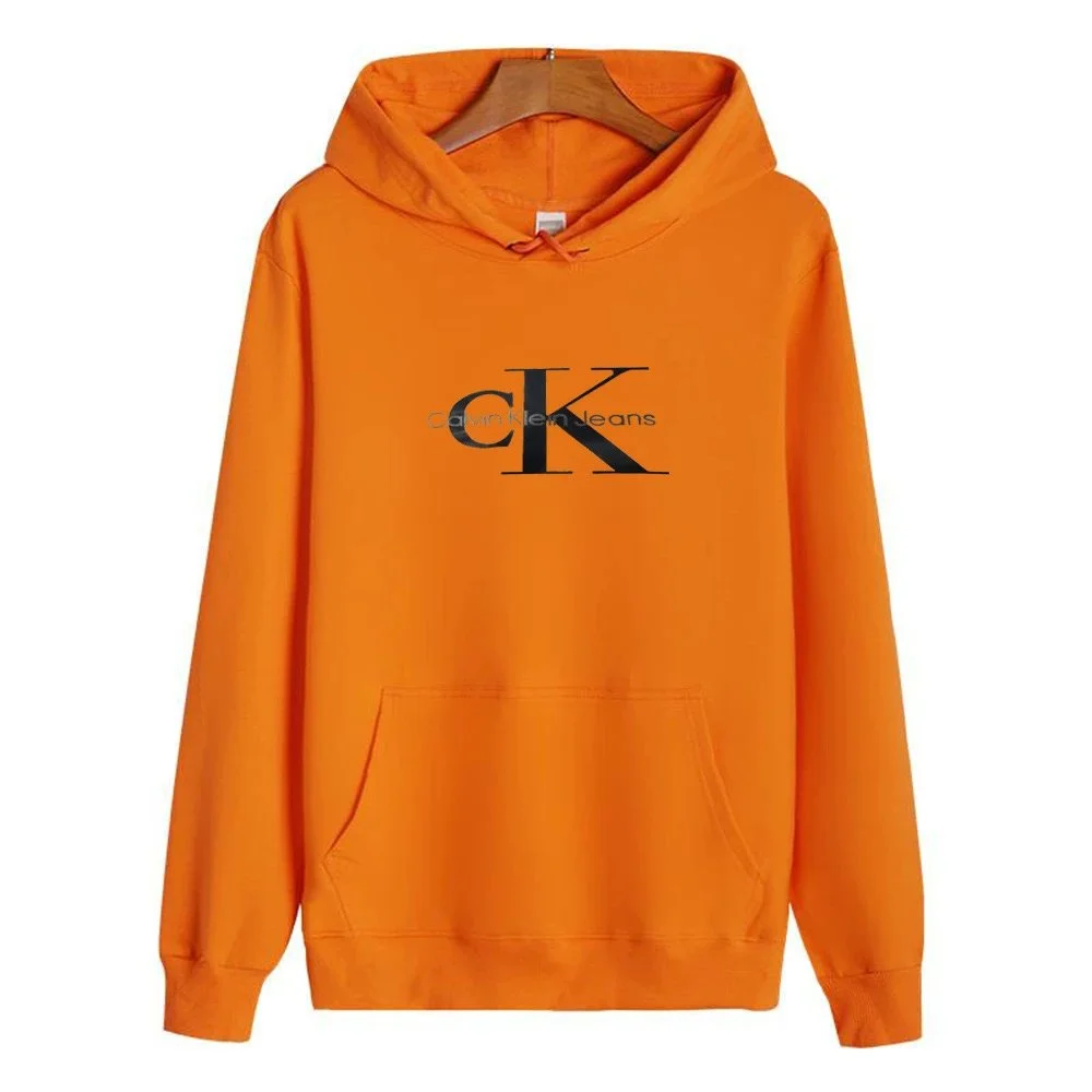 Calvin Klein Orange CK Logo Hoodie
