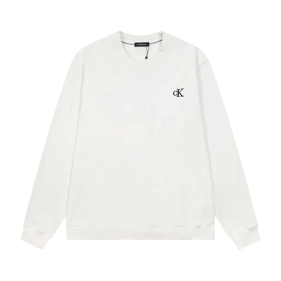 Calvin Klein CK Monogram Crewneck Sweatshirt White