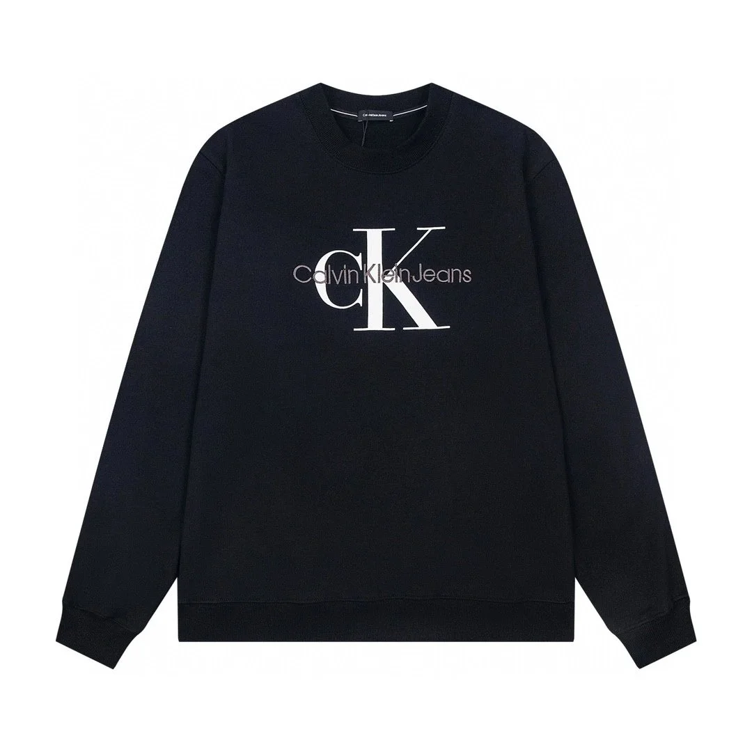 Calvin Klein Monogram Crewneck Sweatshirt Black