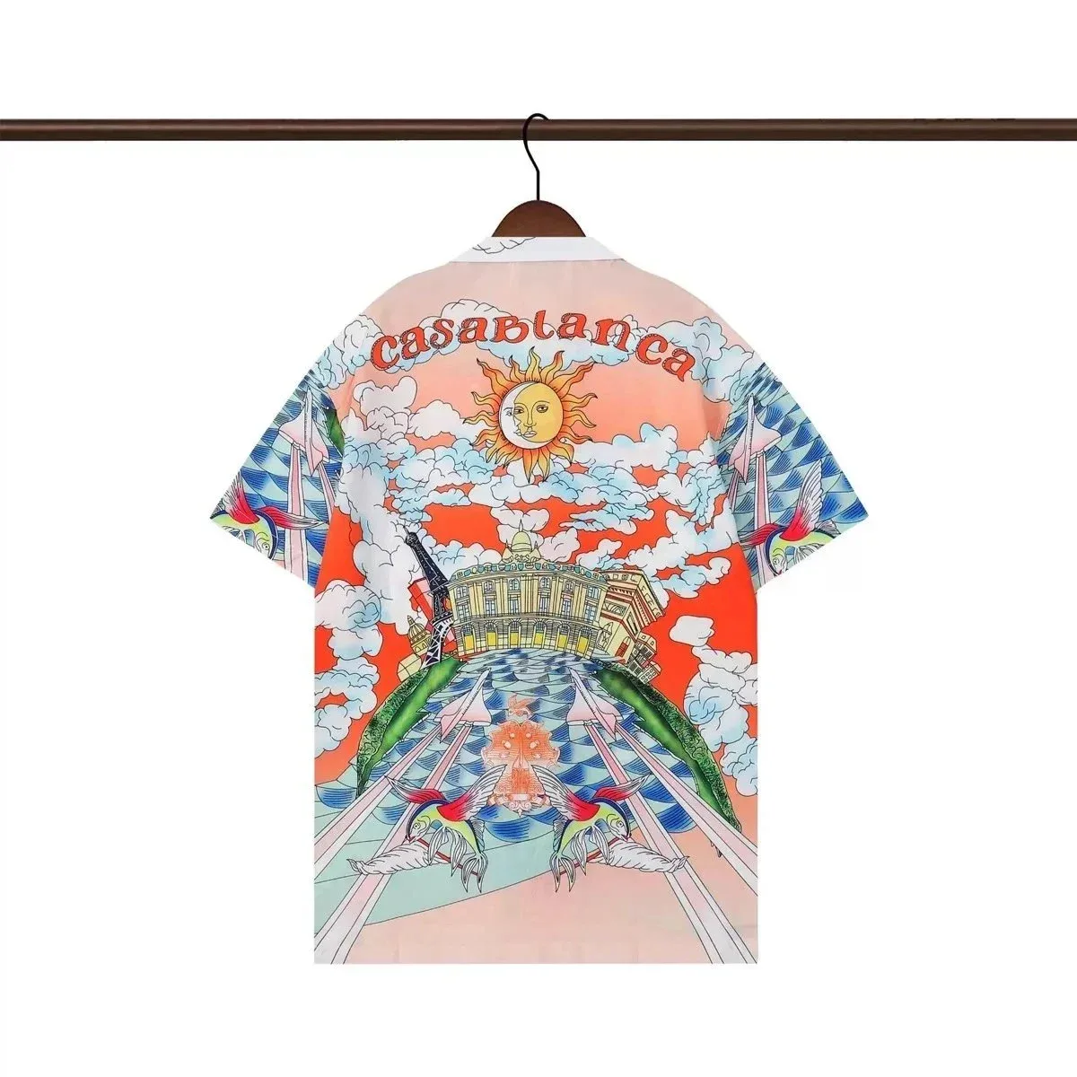 Casablanca Printed T-Shirt Beach Orange
