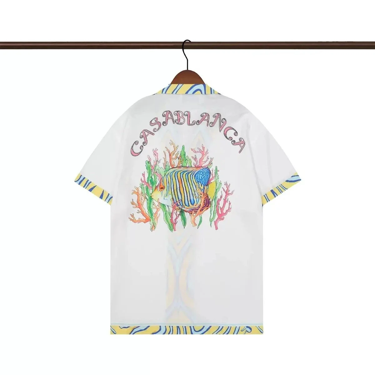 Casablanca White Fish Print T-Shirt
