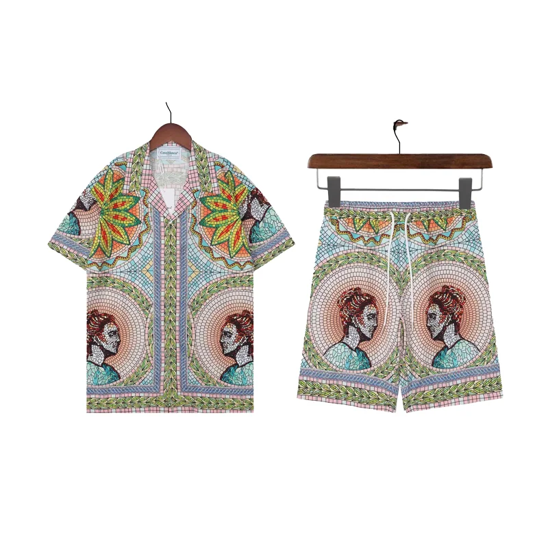 Unknown Brand Mosaic Print Shorts Set