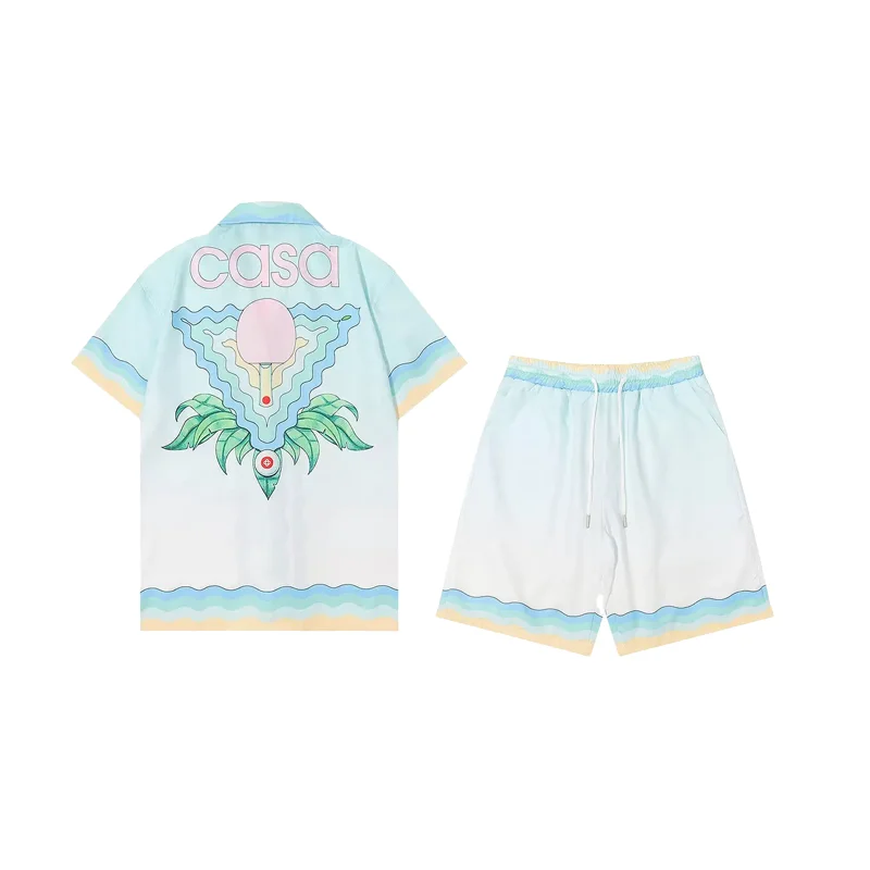 Casa Set in Pastel Blue & White Co-ord Set