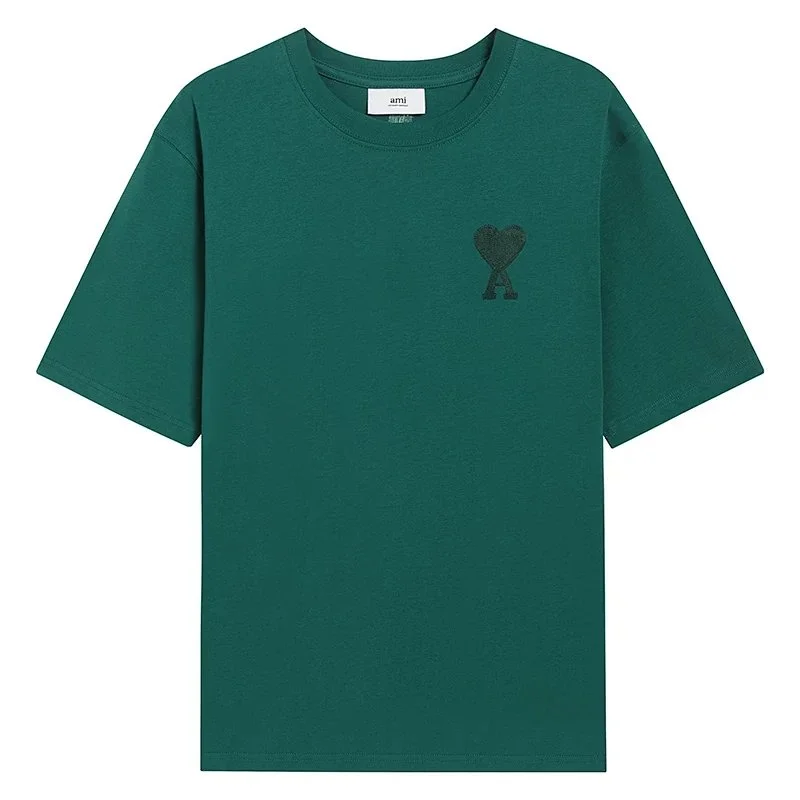 Ami Paris Ami de Coeur Green T-Shirt